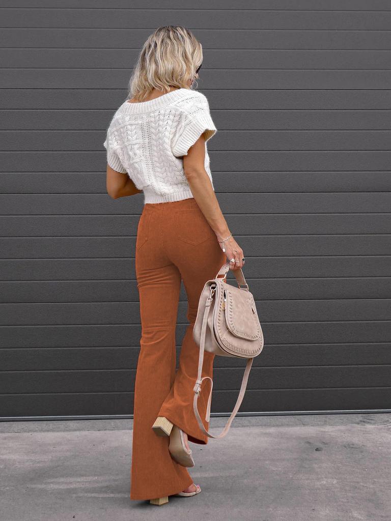 Winter New Solid Velvet Casual Fashion Personality Women's Pants Trendy Brand Casual