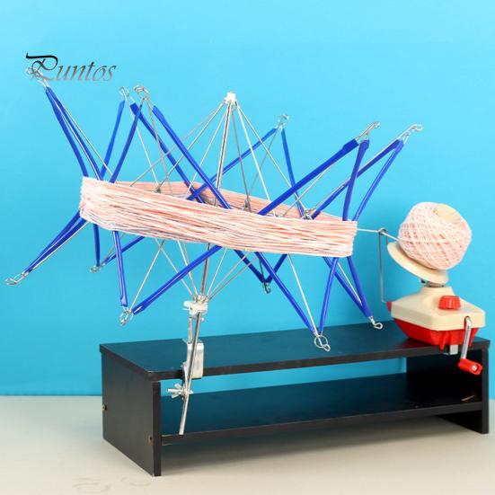 Yarn Swift Foldable Metal Yarn Winder Portable Umbrella Yarn Ball Swift Skein Holder with Table Clamp for Knitting Crochet Supplies