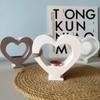Heart-shaped Tea Lamp Candlestick Silicone Mold Heart-shaped Decorative Item Gypsum Mold Valentine's Day Gift