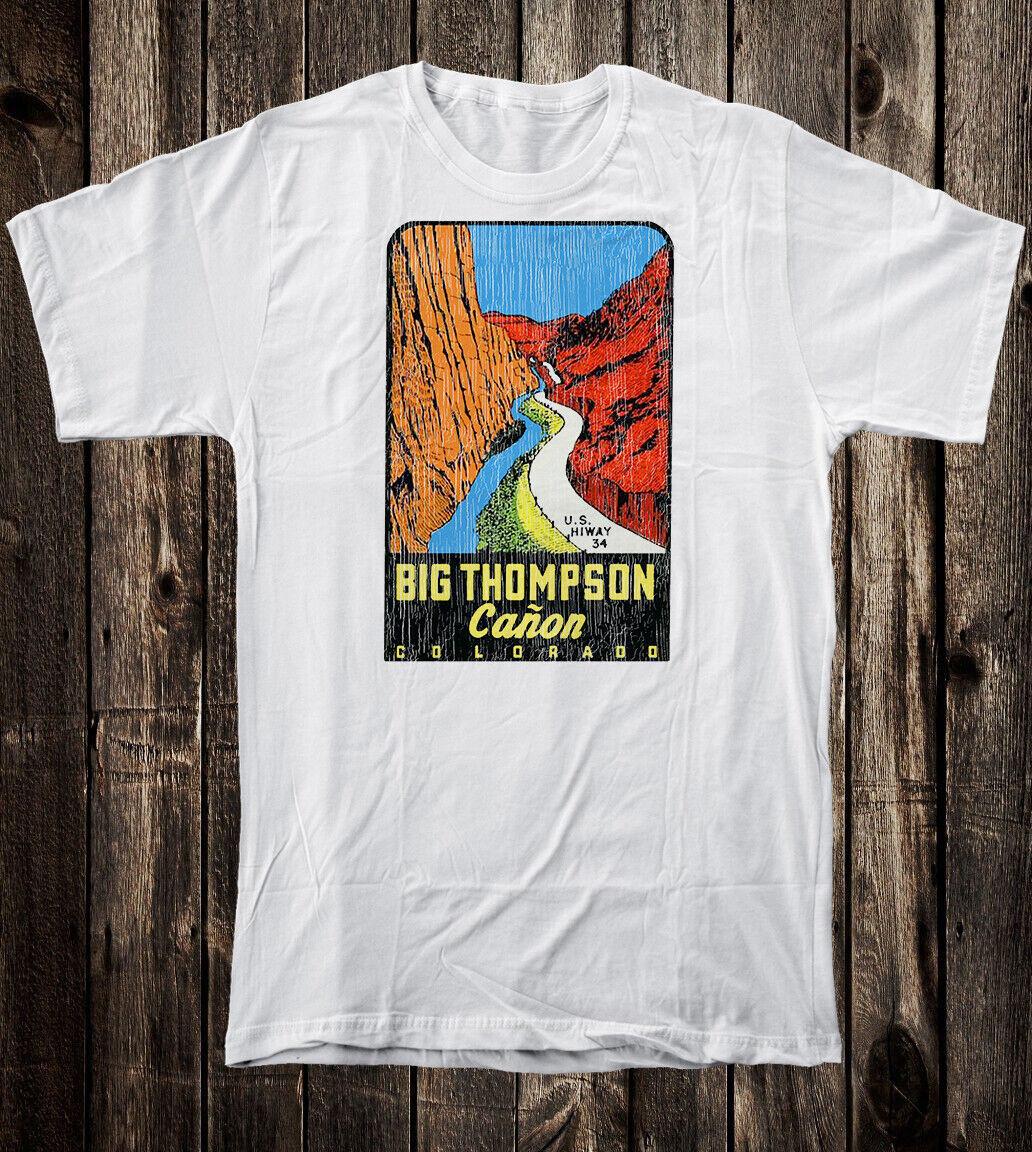 Retro Travel T-Shirt Vtg Art Souvenir Colorado State Big Thompson Canyon XXXXL