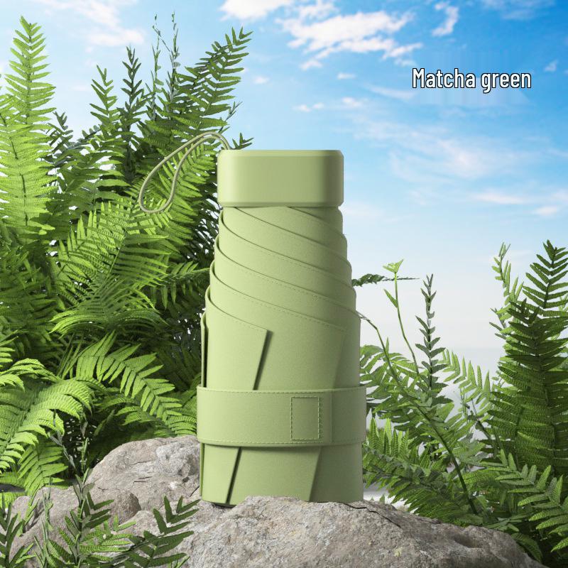 Compact Ultralight Dual-Use Mini Umbrella: Portable Anti-UV Sunshade for Women, Perfect for Sunny and Rainy Days