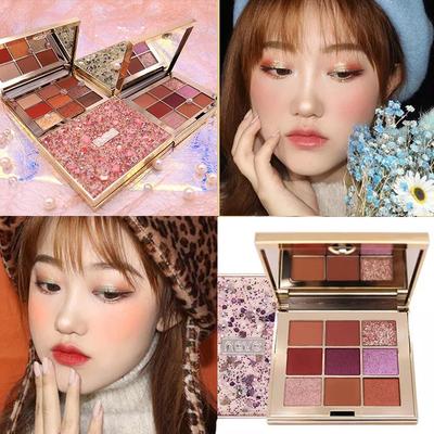 Fashion 9 Colors Eyeshadow Palette Natural Long Lasting Pearlescent Matte Make Up Eyeshadow Powder