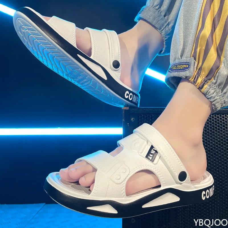 Fashion Summer New Slippers EVA Men's Sandals Non-slip Open-toe Sandals Outdoor Light Thick-soled Shoes Male Beach Shoes Zapatos Homme