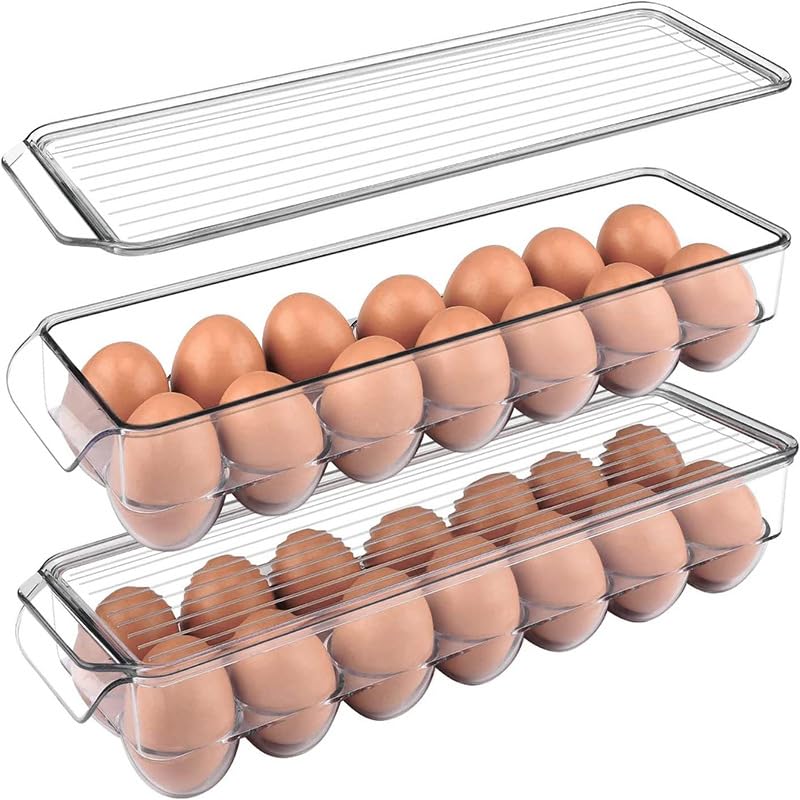 lulubelle Refrigerator Storage Egg Case, 14-Piece Clear Egg Holder