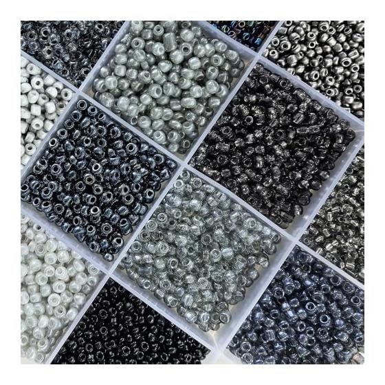 BetterJonny Glass Seed Beads & Tube Beads Kit 23 Colors Mixed Pony & Bugle Beads with Elastic String Materials for DIY Jewelry Making,