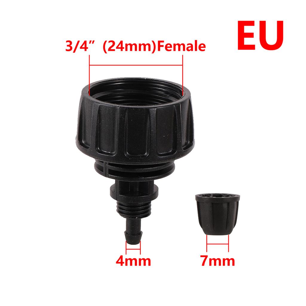 Mirco-Drip Irrigation System Fittings 3/4" Female Thread Locked Straight Connector DN16 8/11 4/7mm Hose Pipe Joint EU Standard