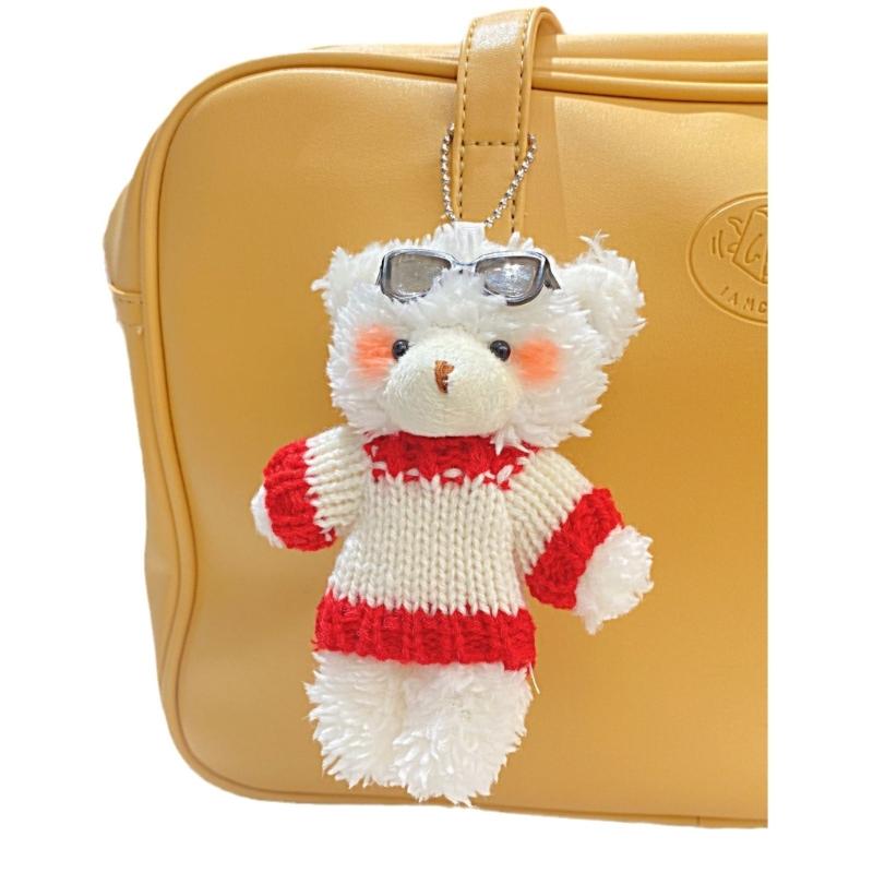 Bag Pendant Cute Backpack Pendant Plush Dolls Keychains Plush Material for Keys
