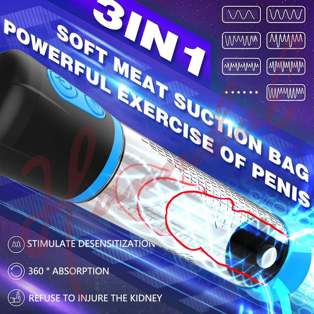Hannibal Electric Penis Pump Penis Enlargement Extend Pump Penis Stimulation Male Masturbators Cup Dick Pump Sex Toys for