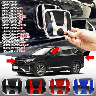 ABS Car Logo Front Grille Rear Trunk Steering Wheel Decoration Sticker Accessories For Accord Civic Type-R CRV Cars Emblem