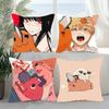 Pochita Japanese Anime Chainsaw Man Pillow Case Fashion Square Pillowcase Bedroom Sofa Room Ins Decoration Leisure