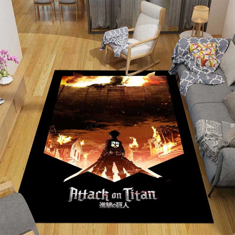 Attack On Titan Carpet for Living Room Bedroom Rug Kitchen Door Unslip Floor Mats Birthday Gift Photography Props Alfombra Rug