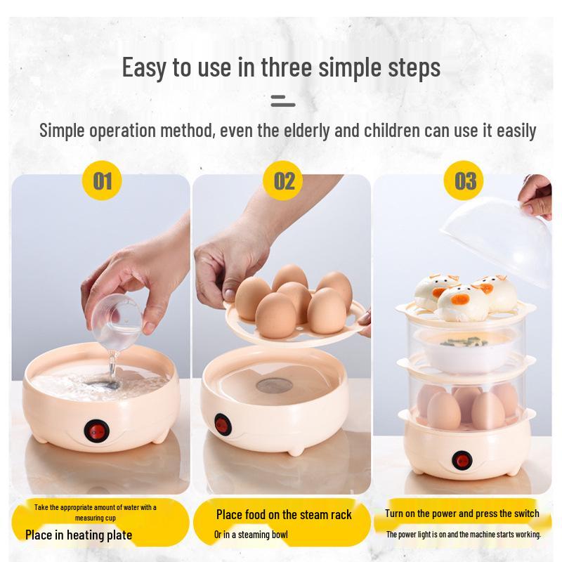Multifunctional Mini Egg Steamer with Auto Power-Off