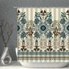 Bohemian Shower Curtains Waterproof Cloth Colorful Datura Flower Leaves Print Bath Curtain Set Multi-size Bathroom Screen Decor