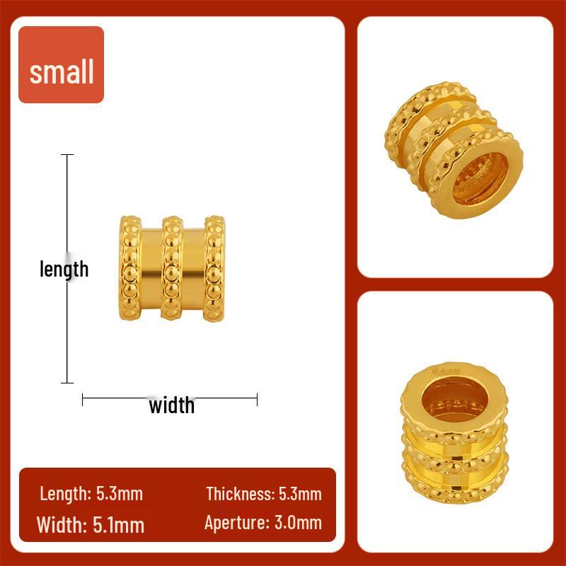 Shuibei Pure Gold Slim Waist Ruluotong 3D Bead Pendant 999.