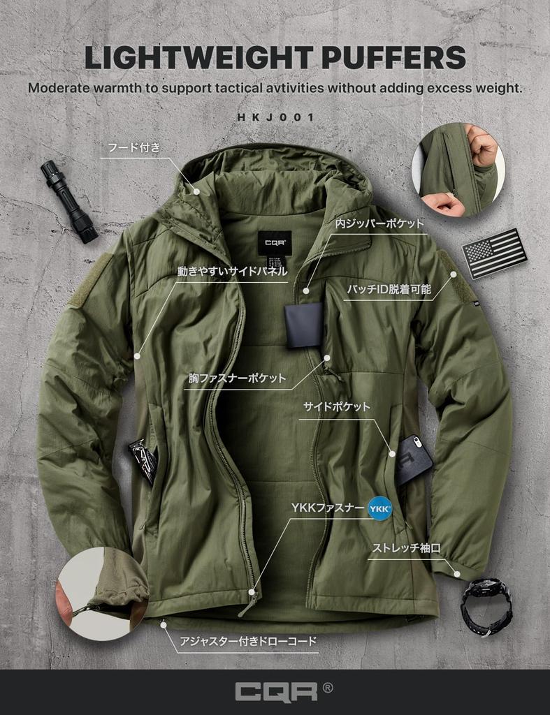CQR Warm Hooded Jacket with Fleece and Hoodie for Outdoor Perfect for and Atom Hoodie Jacket for and Size Men's Ultra-Lightweight, Lining.