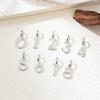 Trendy DIY 0-9 Number Pendants, 18K Gold-Plated Titanium Stainless Steel