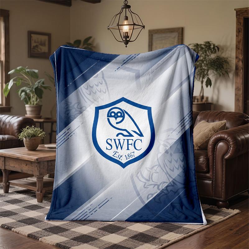 Sheffield Wednesday Theme Fleece Blanket Cozy Soft Plush Blanket For Bedroom Couch Travel