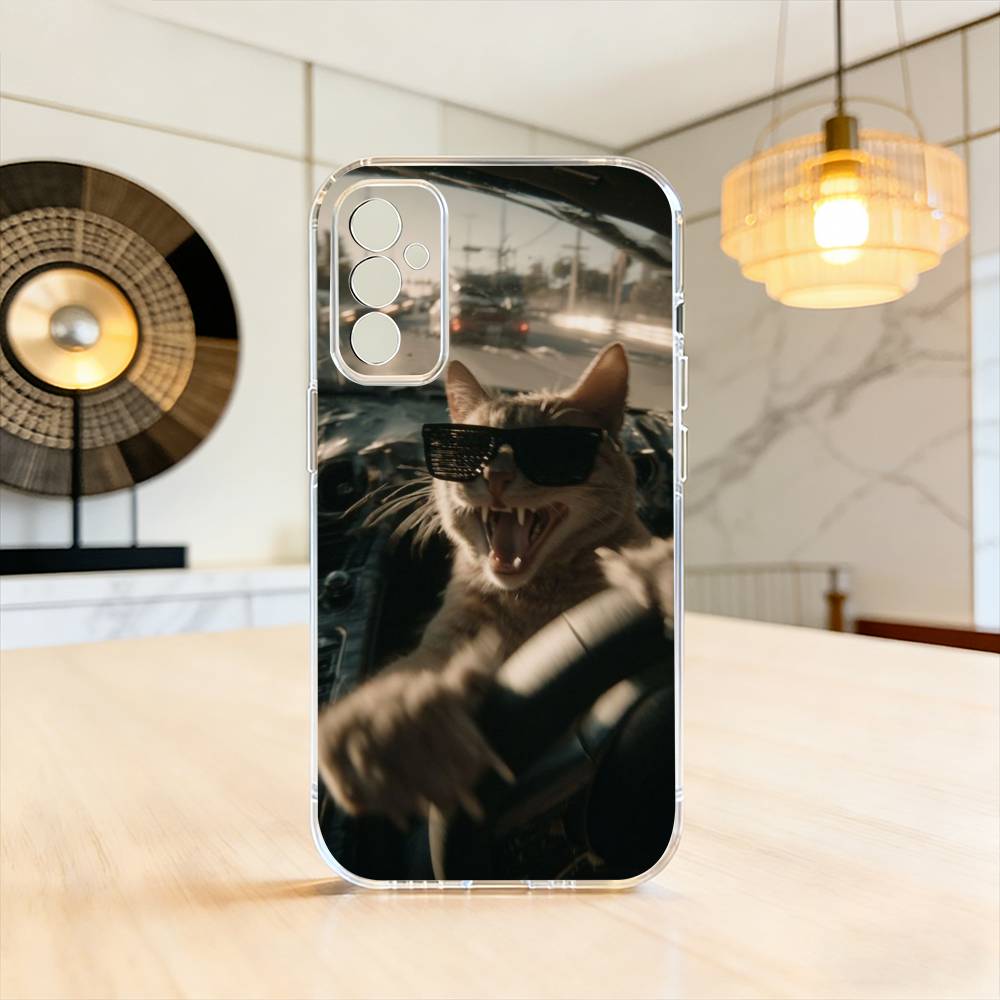 

F-Funny meme Pet C-Cat Phone Case Transparent Silicone Soft For SamsungA10,12,20,21S,30,31,40,50,51,52,70,71 Samsung a30 a20