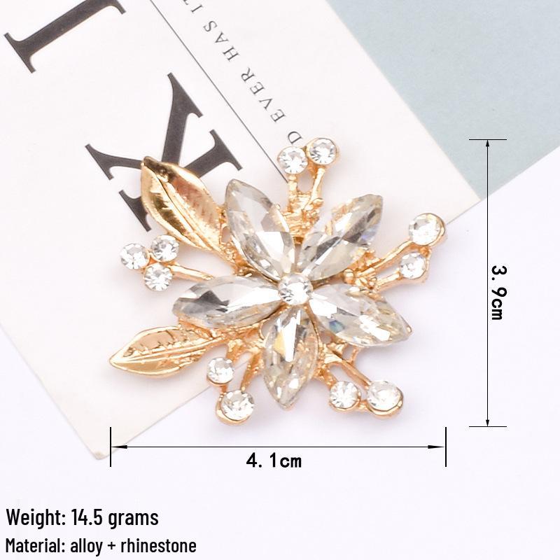 Water Drop Rhinestone Flower Leaf Alloy Fashion Bow Tie & Shoe Ornament Accessory.