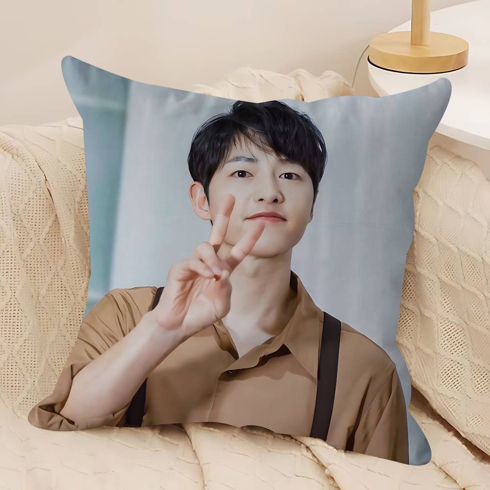 J-Joong-ki Song Kissenbezug Auto Dekokissenbezug Für Sofa Auto Weihnachtsgeschenk 40x40cm 45x45cm