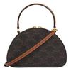 Celine Triomphe Monogram Canvas Zipper Half-Moon Shoulder Bag Women bags Brown 10K642ECM-04LU
