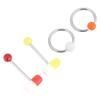 110pcs/set Tongue Nose Belly Button Rings Mixed Stainless Steel Body Piercing Jewelry