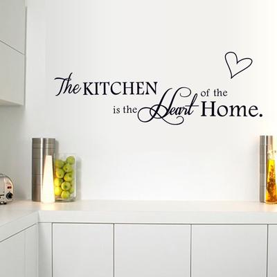 New English Letters Kitchen Love Vinyl Wall Sticker On The Wall Decals Art Words Kitchen Background Decoration Stickers Home Decor