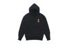 Athleisure Cartoon Printed Pattern Thickened And Fleece Lined Hooded Pullover Sweatshirt Men's Black 531429-01