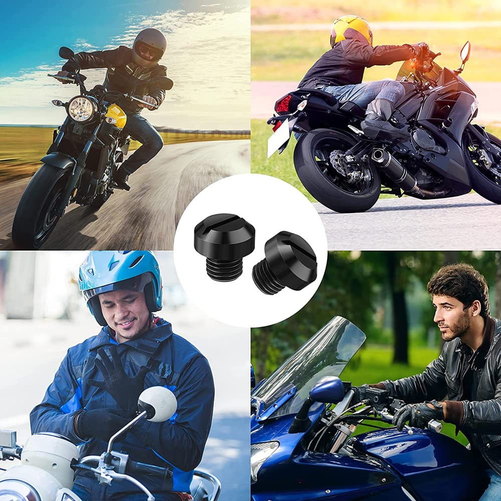 Mirror Hole Cover Caps M10 x 1.25 Positive Screw Aluminum Bolt Motorcycle Mirror Bi-Mirror