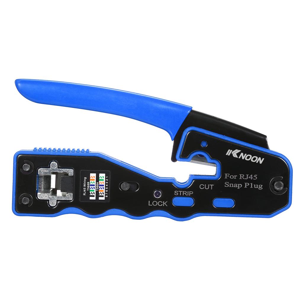 RJ45 Crimp Tool Kit All In One Pass Through Crimping Tool for Cat5e Cat6 Cat6a RJ45 Standard