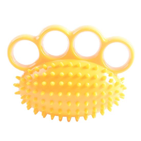 

Кистевой эспандер-мяч Высокая эластичность Бугорчатый дизайн Тренировка для восстановления Ручная точка акупунктуры жёлтый