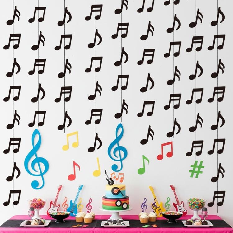 Black Musical Notes Party Decorations To Create Music Atmosphere for Themed Celebration Recycled Paper User Friendly Design