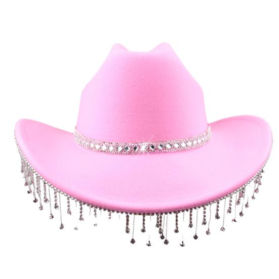 Bridal Cowgirl Hat for Women Rhinestone Cowboy Hat Unique Halloween Costume for Bachelorette Party Birthday Concerts