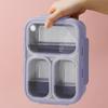 304 Stainless Steel Insulated Bento Lunch Box with Lid - Portable Meal Box for One Person, Ideal for Students and Office Workers