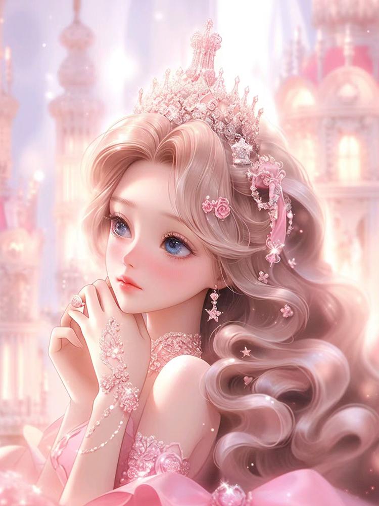 2024 New Girl Mosaic Painting Diy Diamond Painting Angel Girl Embroidery Diamond Room Decoration Water Diamond Gift Picture