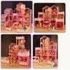 Colorful Led Light Huge Dollhouse 14 Rooms 7 Designs Perfect Gift For Girls