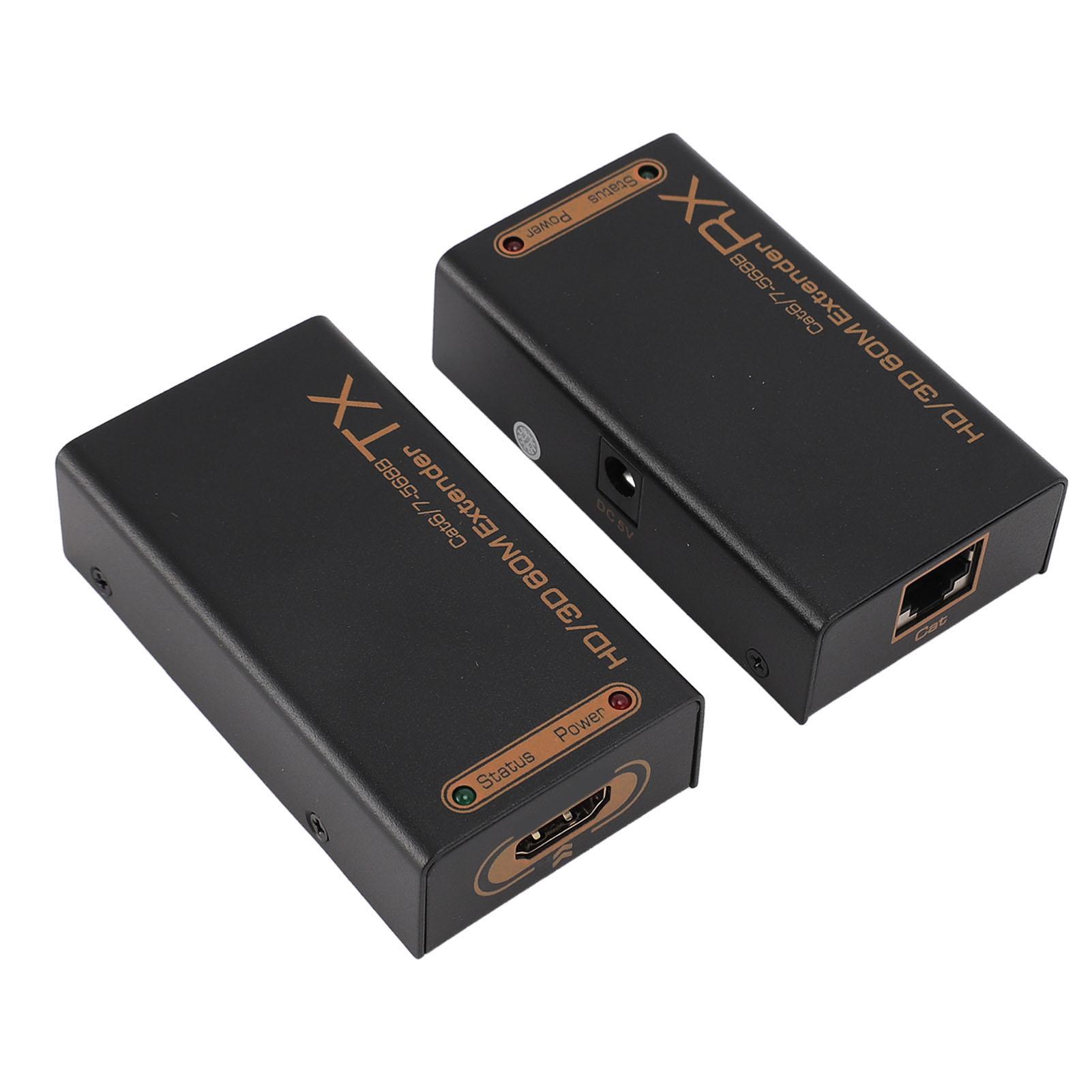 

Расширение интерфейса мультимедиа HD с одним портом Cat 67‑5688 DC 5 В Full HD 1080p 60 Гц 3D HD Видео EU Plug