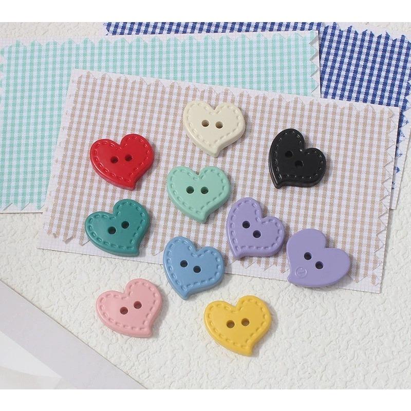 Plastic Peach Heart Buttons for Children's Clothing Women's Sweaters Cardigans Shirts Buttons