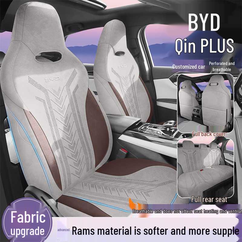 BYD Breathable, Wear-resistant Ramses Qin Plus Seat Cover for Four Seasons - EV/DMI Special Cushion.