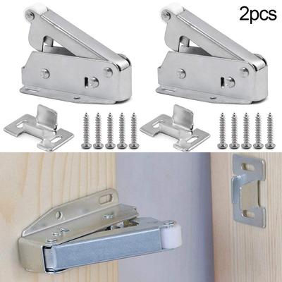 2 Pcs Touch Catch Latch Invisible Cabinet Door Catch Push To Open Auto Door Spring Catch For Furniture Cupboard Rebound Device