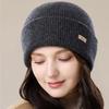 JIUMU Women's Pure Wool Knit Beanie Hat