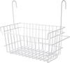Ernest Bathroom Hanging Basket, Regular Size, with Towel Hanger and Small Item Hooks, 39.5cm (W) X 19cm (D) X 33.5cm (H), White, Bathroom Storage Rack