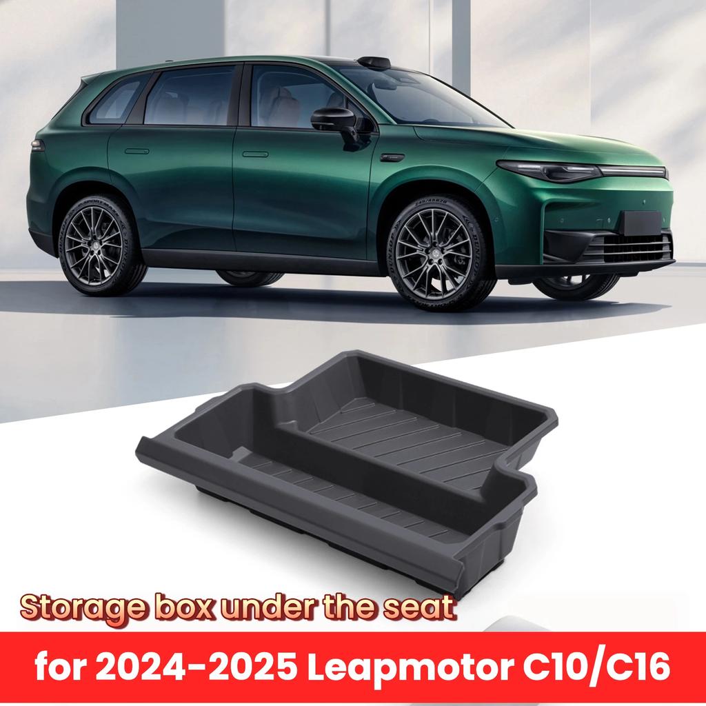 for Leapmotor C10 C16 2024 2025 Under Seat Storage Box Drawer Type Organizer Storage Lower Box Case Car Interior Accessories