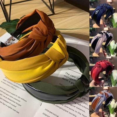 (Beamer)Mode Frauen Patchwork Krawatte Haarband Haarnadel Knoten Kopf Hoop Haar Stirnband