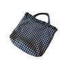 Borsa in Tela Donna Casual a Quadri Borsa Shopping Donna Grande Capacità Carina Tote Borse a Mano Tessuto Double-sided Ragazze Borse a Spalla Frenum