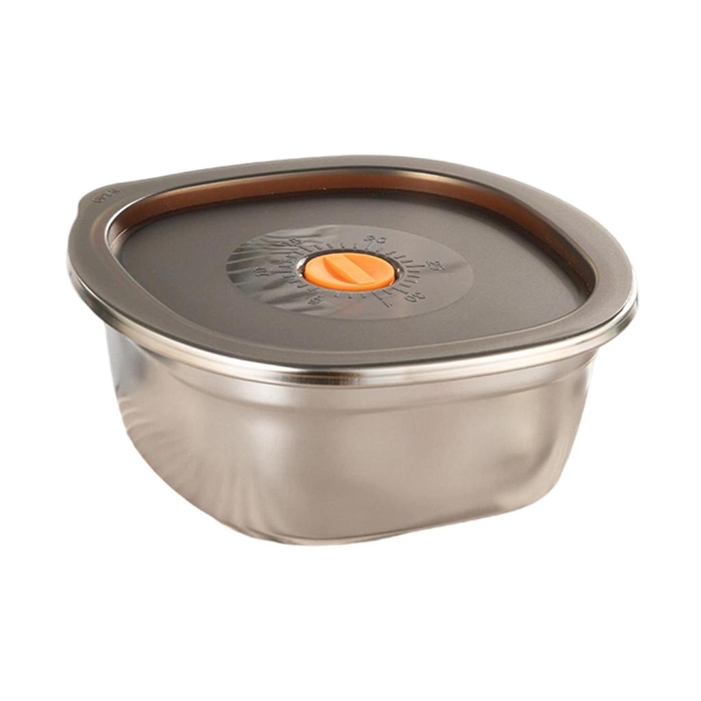 Fridge Storage Box Stainless Steel Airtight Leakproof Food Container Refrigerator Organizer