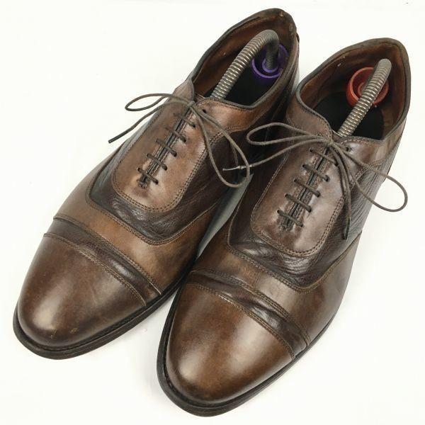 Allen Edmonds Vintage Straight Tip Business Shoes Brown Size 28.5-29.5cm Men's(USED)
