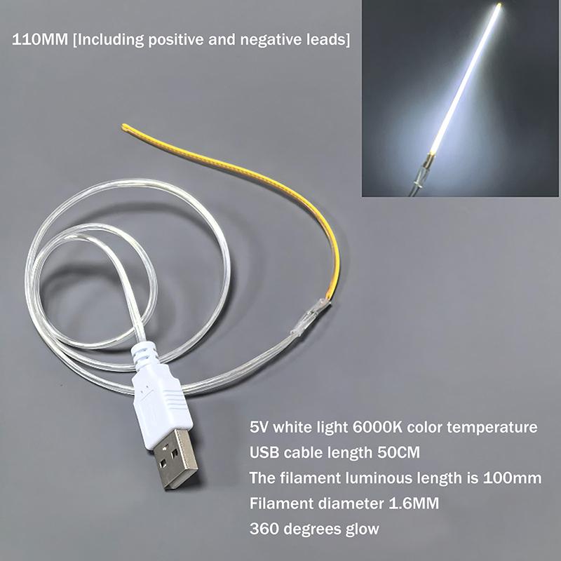 1Pcs Lamp Parts Diode Led Filament Flexible Dc 5V Usb Led 360° Luminous Bendable Creative Edison Bulb