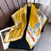 Lightweight 90x90cm Square Scarf Women Navy Style Sun Protection Silk-Like Feel Wear Chic Versatile Accessory