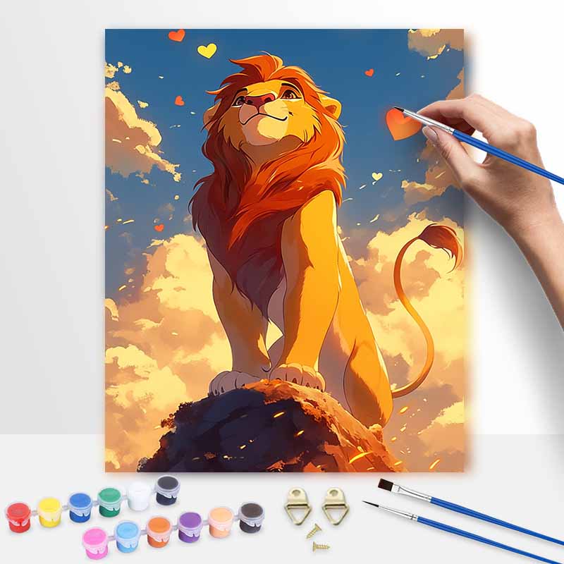 Disney Lion Painting Kit Canvas Motivational Art DIY Home Decor Gift for Him